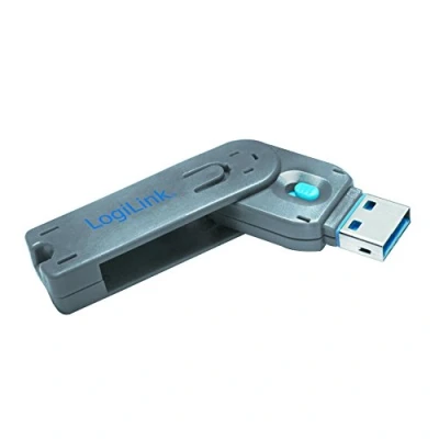 Image of LogiLink USB Port Blocker Lock grey 1x Schlüssel, Schloss