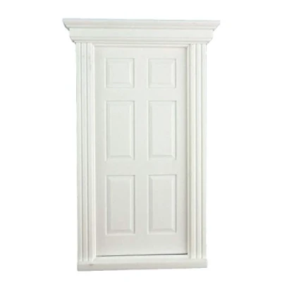 Image of Melody Jane Dolls House White Plastic 6 Panel Georgian Door1:12 Scale DIY Builders