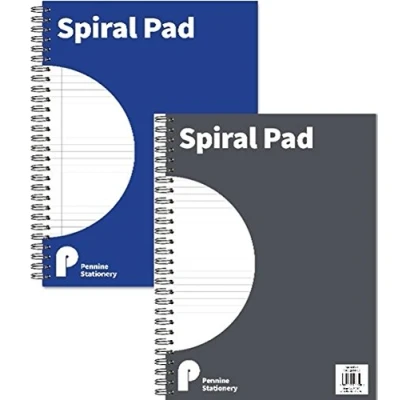 Image of Spiral Pad 20 x 28cm 100 Pages With 60gsm Side Wirobound Notebook (Blue 1)
