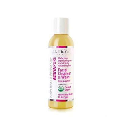 Image of Alteya Organic Facial Cleanser &amp; Wash 150ml Rose and Jasmine USDA Certified 100% Biodegradable Soap Natural Vegan Liquid Face for All Skin Types