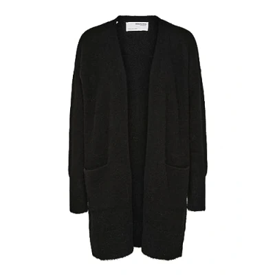 Image of Selected Femme LULU NEW LONG NOOS Cardigan, Women&#039;s, Size: 10, Black