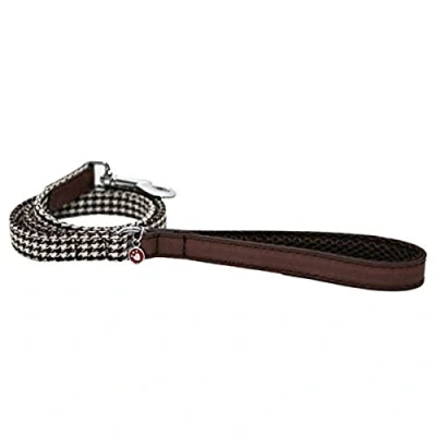 Image of Rosewood Wag N Walk Designer Brown Houndstooth Dog Lead, 3/4 x 40 inch