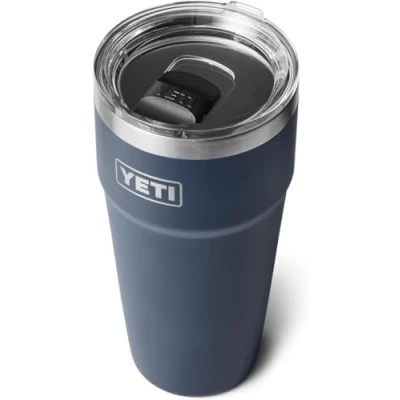 Image of YETI Rambler Cup, Vacuum Insulated Stainless Steel Stackable Cup with Magslider Lid, Navy, 30 oz (887 ml)