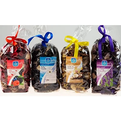 Image of Pan Aroma Set Of 4 Pot Pourri Fragrance Berries Fluffy Towels Vanilla Coconut Lavender