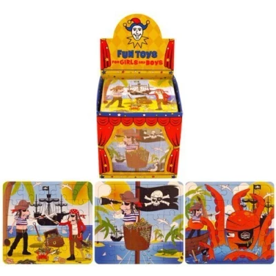 Image of Henbrandt 20 Pirate Jigsaw Puzzles Birthday Party bag Fillers