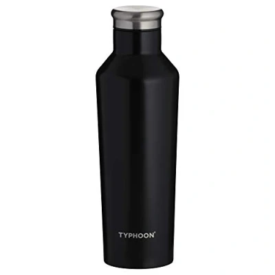 Image of Typhoon Pure Double Wall Bottle, Steel, Black. 500ml