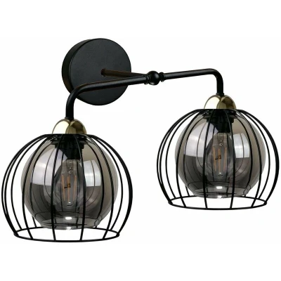 Image of Solo Wall Lamp Black, 25cm, 2x E27