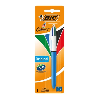 Image of BIC 4 Colours Original Ballpoint Pen Medium Point (1.0 mm) Pack of 1, Classic