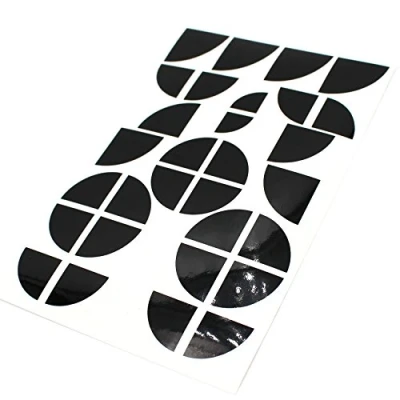 Image of Finest Folia 4D Carbon Foil Emblem Corners Compatible with BMW Self Adhesive Waterproof Sticker Car Accessories (K004 Black Gloss)