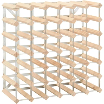 Image of vidaXL Wine Rack for 42 Bottles Solid Pinewood