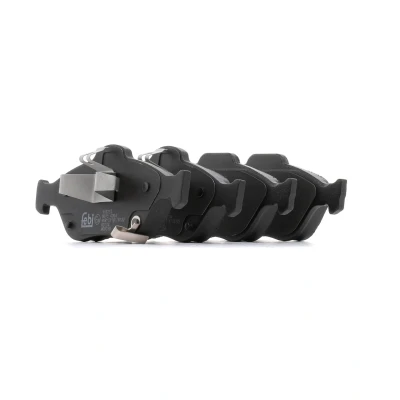 Image of 044650D210, 04465YZZD, 04465YZZDS Brake pad set FEBI BILSTEIN 116267 Front Axle with acoustic wear warning piston clip