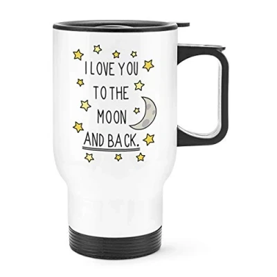 Image of I Love You to The Moon and Back Travel Mug Cup with Handle