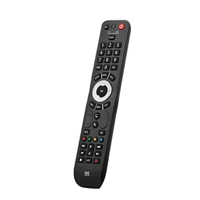 Image of One For all Evolve 2 Universal Remote Control Operates devices (Cable, DTT, IPTV, Sat, TNT, TV) Works with brands Black URC7125
