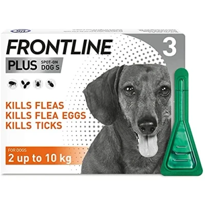 Image of FRONTLINE Plus Flea &amp; Tick Treatment for Small Dogs (2 10 kg) 3 Pipettes