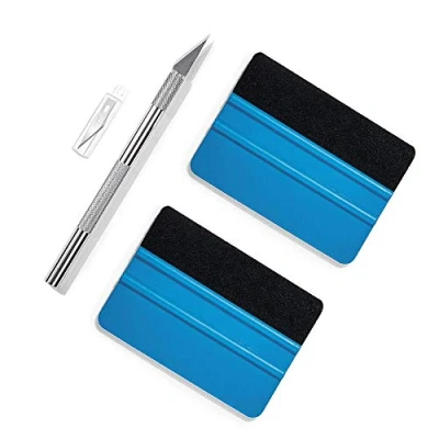 Image of Ewrap Vinyl Wrap Tool Kit Window Film Tint Wallpaper with Felt Squeegee, Trim for Self Adhesive Film,Car Vinyl, Tinting, Craft Works