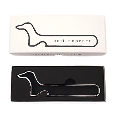 Image of Dachshund Sausage Dog Shaped Bottle Opener Unique Quirky Gift Set Christmas Stocking Filler
