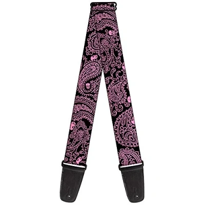 Image of Buckle Down Guitar Strap Bandana/Skulls Black/Pink 2&quot; Wide 29 54&quot; Length