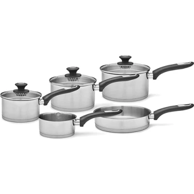 Image of Morphy Richards 5 Piece Pan Set, Stainless Steel