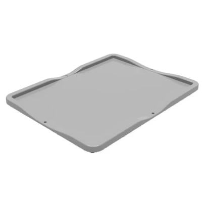 Image of Solent Plastics Colour Coded Euro Plastic Stacking Industrial Storage Containers Boxes Crates! (400 x 300 Lid, Grey)