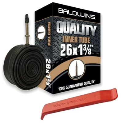 Image of 26&quot; x 1 3/8&quot; Baldwins Cycle/Bike Inner Tube Presta/French Type Valve