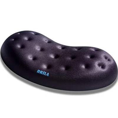 Image of BRILA Upgraded Ergonomic Memory Foam Mouse Wrist Rest Support Pad Cushion for Computer, Laptop, Office Work, PC Gaming Massage Holes Design Pain Relief