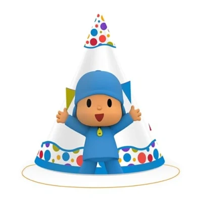 Image of CONVER Party Pocoyo Hats Blue, Unisex Kids Costume Headwear for Children 6