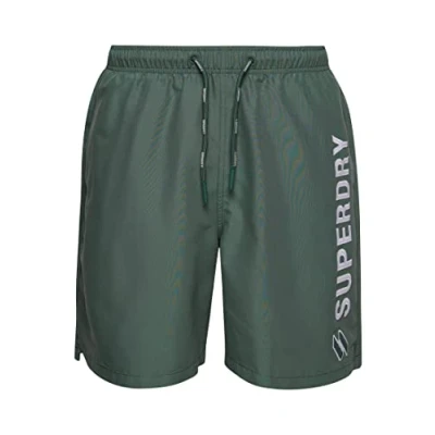 Image of Superdry Men&#039;s Swimsuits Swim Briefs, Forest Night Green, S
