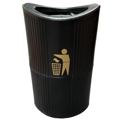 Image of Chabrias Ltd Modern Wall Mounted/Freestanding Outdoor Bins Street, Park, River, and School Use UK Made Lockable with Push Lock Key Galvanized Lining Included (Opened Top)