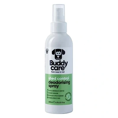 Image of Buddycare Dog Deodorising Spray for Dogs With Aloe Vera and Pro Vitamin B5 (Aloe &amp; Lemongrass, 200ml)