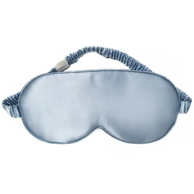 Image of Sleep Mask,Silk Eye Mask for Sleeping Women/Men/Girls,19 Momme Both Sides 100% Pure Mulberry Silk Blackout Anti Allergy Blindfold with Elastic Strap Night,Travel,Nap,Meditation (Baby Blue)