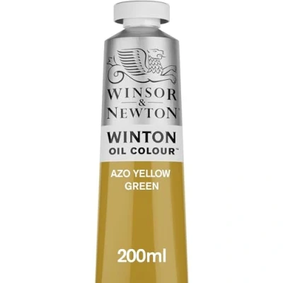 Image of Winsor &amp; Newton Oil Color Paint, AZO Yellow Green, 200 ml (Pack of 1)