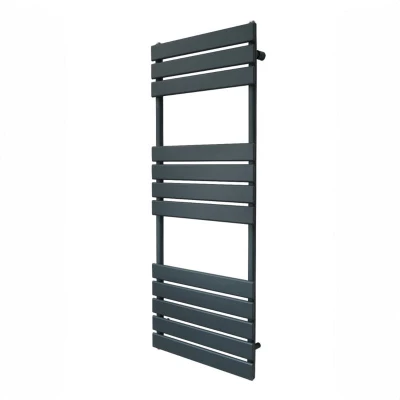 Image of MonsterShop Vertical Towel Radiator Designer Flat Panel 1200mm x 450mm Bathroom Heated Rail Matt Anthracite Grey 213134