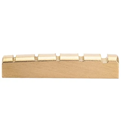 Image of Musiclily Basic 4 String Slotted Electric Bass Brass Nut for Precision/Jazz Bass, 42x3.5x6mm