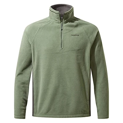Image of Craghoppers Men&#039;s Corey Half Zip Fleece, Sage/Black, XXL