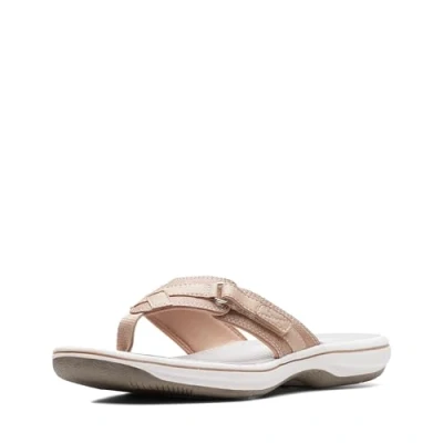 Image of Clarks Women&#039;s Breeze Sea Flip Flop, New Greystone, 7.5 UK M