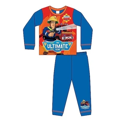 Image of TDP Textiles Ultimate Hero Boys Official Fireman Sam Pyjamas (4 5 Years) Blue