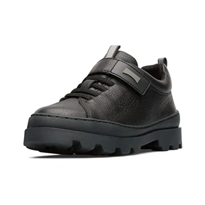 Image of Camper Brutus KIDS Touchstrap shoes for kids, Size: 2, Black Leather