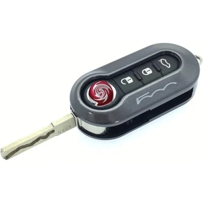 Image of Nordecco GLOSS KEY FOB PROTECTOR SHELL CASE Compatible With FIAT 500C 500 500L ABARTH GRANDE PUNTO BRAVA PANDA STILO LINEA (Grey)