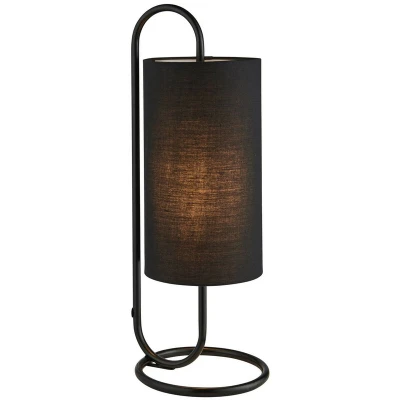 Image of Arenzano Table Lamp Matt Black &amp; Fabric
