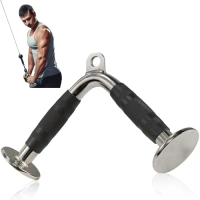 Image of MuscleForge® Triceps Attachment, V bar Handle for Cable Pulley, Machine, Bar, Attachment Arm Bodybuilding and Fitness