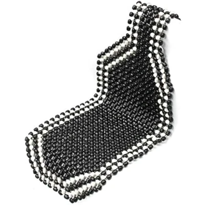 Image of Wooden Beads Car Seat Bead Cover,Wooden Beaded Seat,Refreshing Back Massage Comfort Mat,Bead Chair Cover Pad,for (Black)
