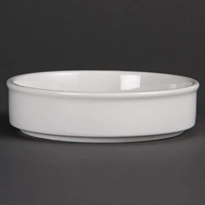 Image of Olympia Mediterranean Stackable Dishes White 134mm Porcelain Dishwasher Safe 6pc