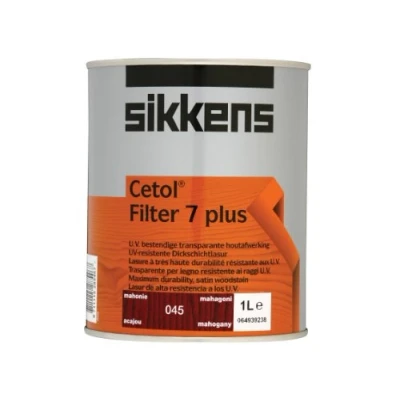 Image of Sikkens SIKCF7PM 1L Cetol Filter 7 Plus Translucent Woodstain Mahogany