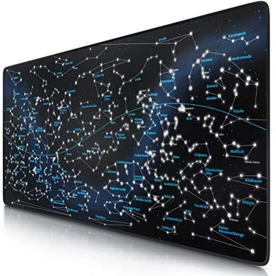 Image of CSL XXL Gaming Mouse Mat 900 x 400 mm Pad Large Table Size Improves Precision and Speed Also for Roccat Razer Logitech Keyboard Zodiac Sign
