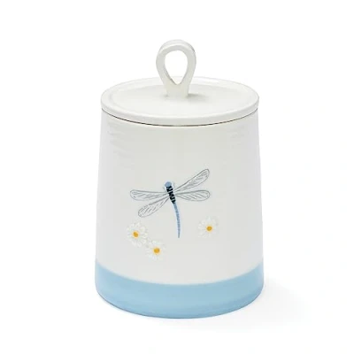 Image of Cooksmart Ceramic TCS Canister Tea Coffee Sugar Canisters For All Type Of Kitchens And Storage Jars With Modern Designs English Meadows
