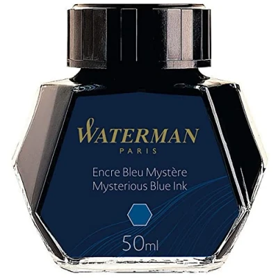 Image of Waterman Fountain Pen Ink Mysterious Blue 50ml Bottle