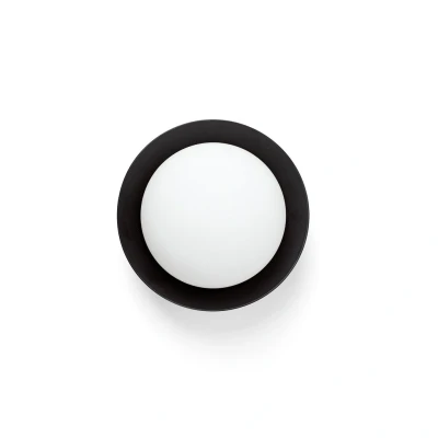 Image of May Led Black Flush Wall, Ceiling Lamp IP44