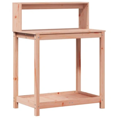Image of vidaXL Potting Table with Shelves 82.5x50x109.5 cm Solid Wood Douglas