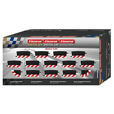 Image of Carrera 20020593 Inside shoulder curve 4/15 (12), end piece (2) Slot Car Track Accessory