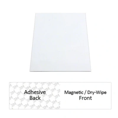 Image of FerroFlex® A4 Flexible 3M™ Self Adhesive &amp; Gloss White Dry Wipe Surface Ferrous Sheet for Walls, Office, Home and Creating Instant Surfaces Magnets Will Attract to 10 Sheets
